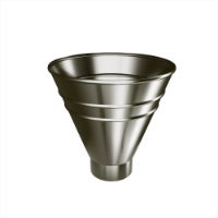 Round Hopper - 87mm Outlet (Grey Brown)