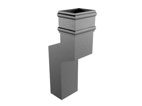 101x76mm Square Edge Fixed Offset 76mm + Cast Plain Collar