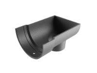 Cast Iron Deepflow Half Round Dropend Outlet External-Primed