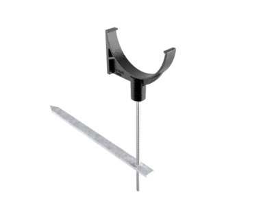 100mm Cast Half Round Rise & Fall Bracket Including Fixing Spike 