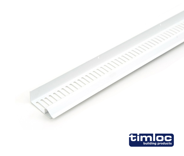 Roof soffit strip vent type C 25mm airflow 2.4m white