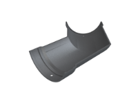 Cast Iron Plain Half Round 135 Deg Angle-Primed