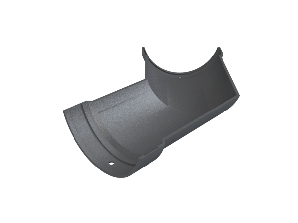 Cast Iron Plain Half Round 135 Deg Angle-Primed