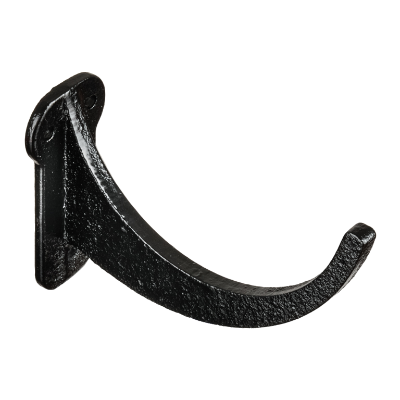 4" Plain Half Round Fascia Bracket - Black