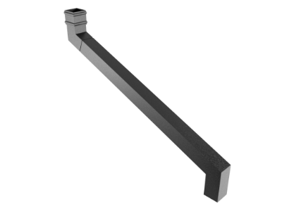 76mm Square Edge Adjustable Offset 1000mm + Cast Plain Collar