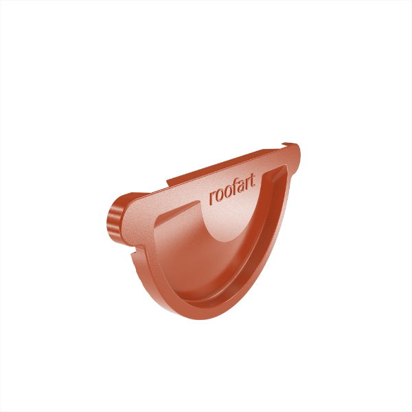 125mm Half Round Universal Stopend (Copper Brown)