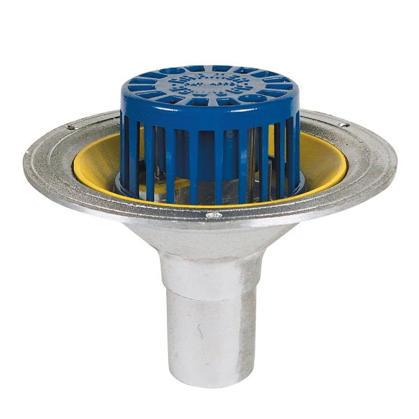 Harmer Anti Vortex Vertical Spig Outlet-Dome Grate-75mm Dia