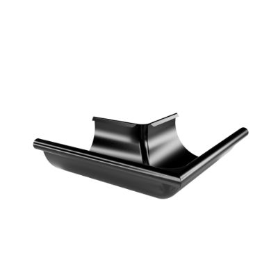 150mm Half Round External Angle 90° (Jet Black)