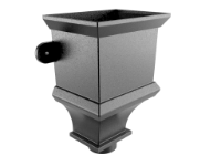 Victrix Cast Aluminium Hopper H410xW300xD225mm 76mm Dia 30mm S/Off