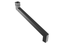 76mm Square Edge Adjustable Offset 750mm + Cast Plain Collar