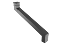 101x76mm Square Edge Adjustable Offset 750mm + Cast Plain Collar