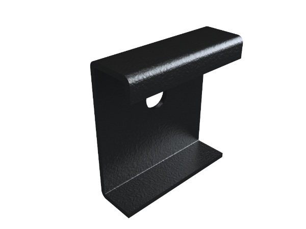 Moulded Ogee Gutter Direct Fix Bracket - Galvanised  - Black