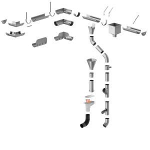 Guttering Components - Galvanised steel rainwater system